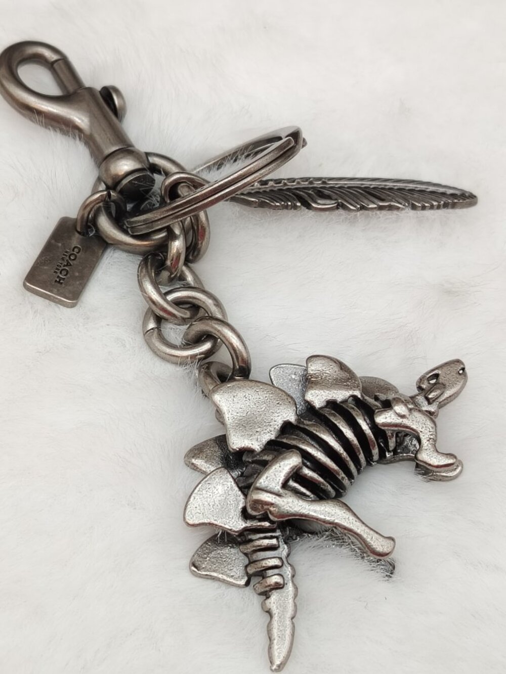 Coach Stegosaurus Steggy Rexy key Fob Bag Charm Keychain  Coach Bag Accessories - Picture 3 of 10
